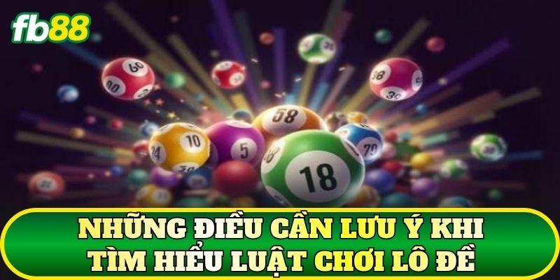 Những điều cần lưu ý khi tìm hiểu luật chơi Lô Đề